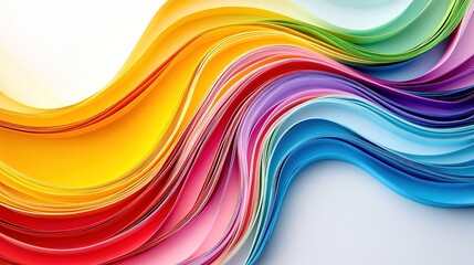 color paper forming abstract wave  