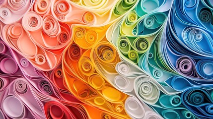 color paper forming abstract wave  