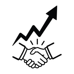 handshake icon vector illustration