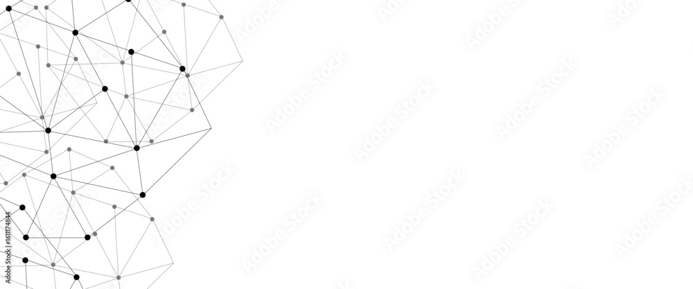 Poster abstract technology dot and line connection digital hi tech design concept background. space for tex