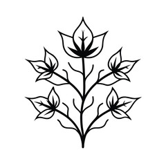 simple botanical art for halloween decoration