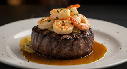 Gourmet Surf and Turf: Filet Mignon with Shrimp