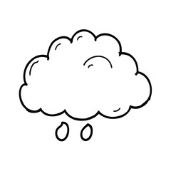 vector hand drawn doodle sketch style cloud