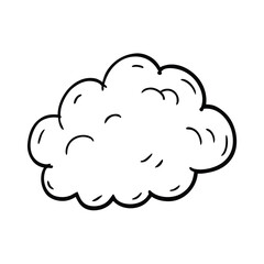vector hand drawn doodle sketch style cloud
