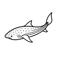 Obraz premium vector illustration of a whale shark