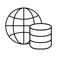 Global Finance Database icon. Vector icon design