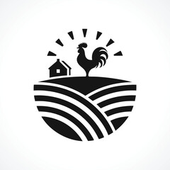 poultry farm logo design template