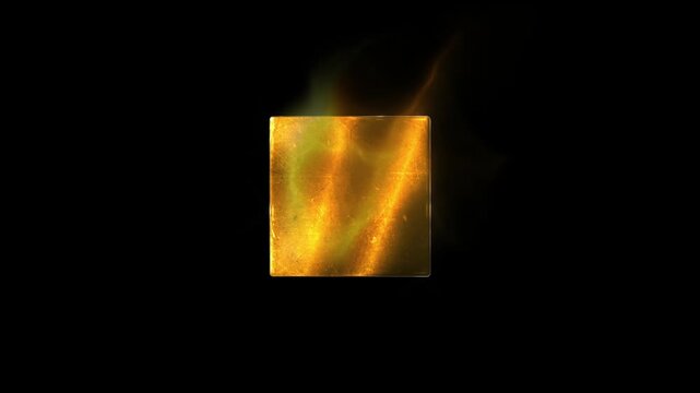 Golden Box transformation video template. Stunning animation of dissolving and changing particles. Perfect for an elegant logo template.