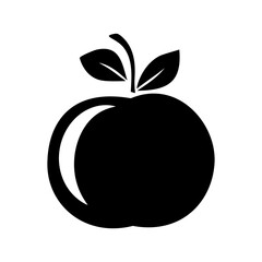 silhouette apple vector