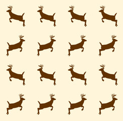 seamless pattern with deer