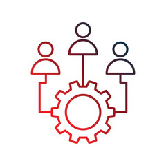 resource gradient outline icon with white background vector stock illustration