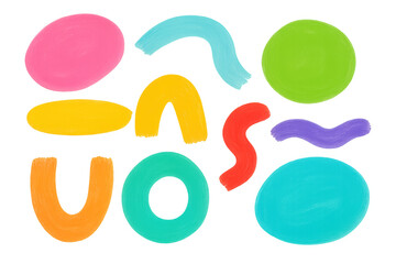 Vibrant geometric pattern featuring bold brushstrokes creating dynamic visual design with transparent background, ideal for graphic projects