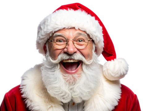 Santa Claus Laughing Emoji with Merry Christmas Expression PNG (2).jp