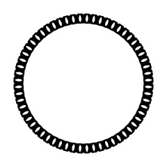 silhouette circle ornate frame rounded