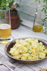 Traditional German dish potato salad	