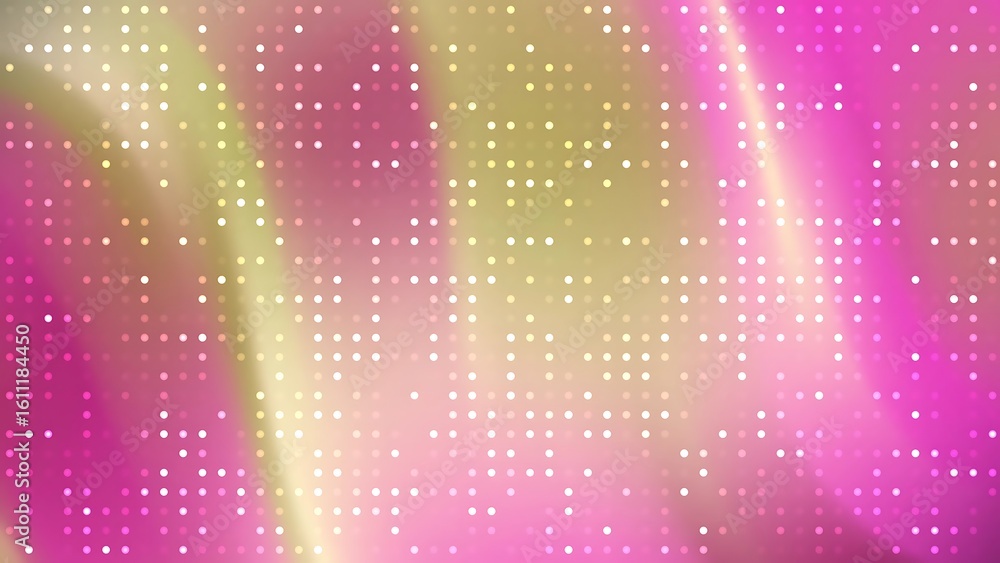 Poster desertcore abstracts blink dot abstract background with pink and gold hues, featuring a pattern of s