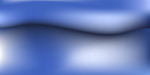 Panoramic abstract blue background for product presentation with sunlight and blurred shadows wall.