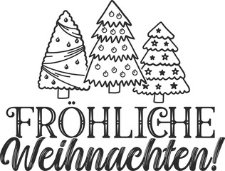 Frohliche Weihnachten - German Christmas Design