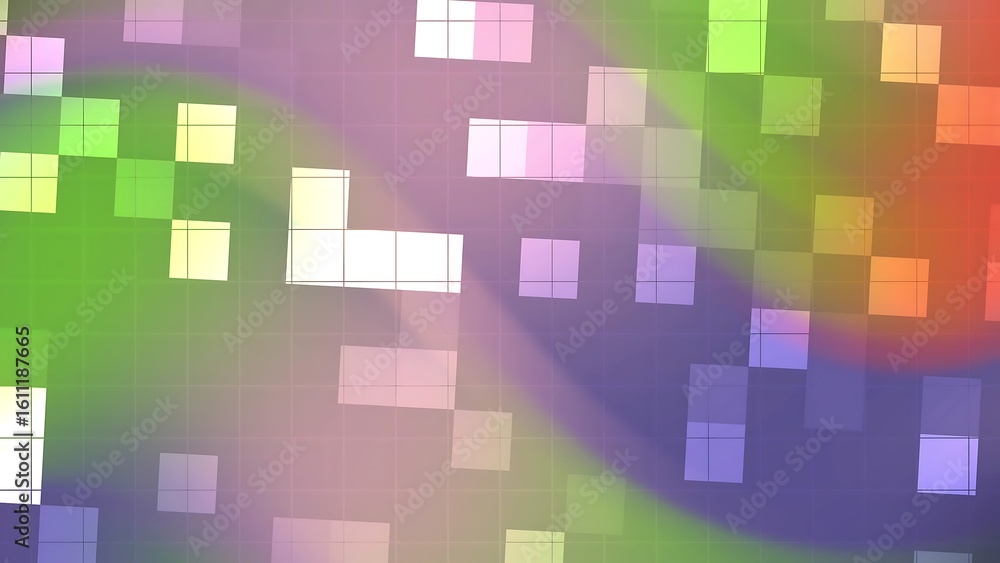 Poster prismatic abstracts blink square abstract vibrant background featuring colorful squares and a subtle