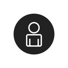 name icon, contact image, minimalistic illustration, black disain