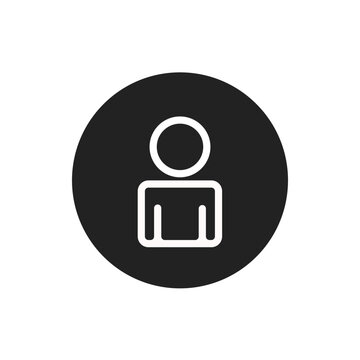 name icon, contact image, minimalistic illustration, black disain