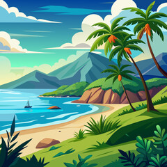 Tropical Sea and Sky Landscape