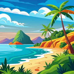 Tropical Sea and Sky Landscape