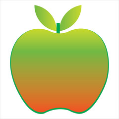Green apple icon vector illustration with fresh and healthy fruit design