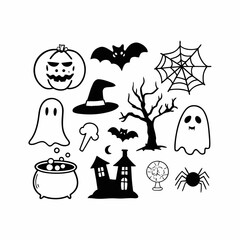 halloween vector set