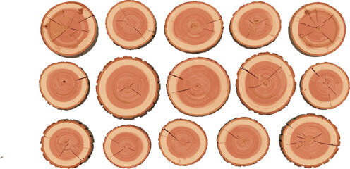 set of wooden buttons