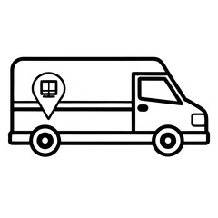 Clean Shape Delivery Vehicle Line Drawing 