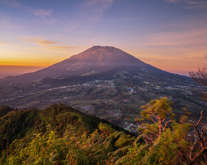 The mountains at dawn are stunning, with misty air and golden light