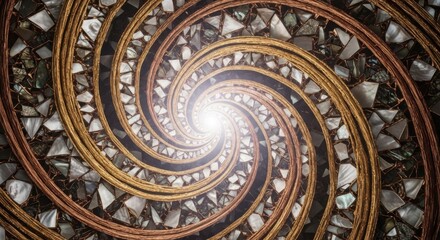 Obraz premium Ornamental Swirl Pearl Metal Texture