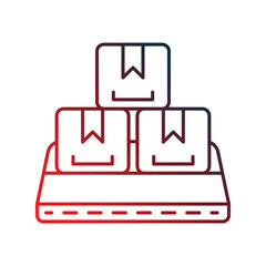 production gradient outline icon with white background vector stock illustration