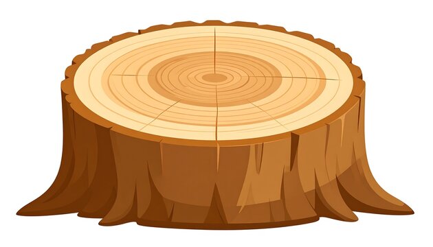 A cartoon tree stump