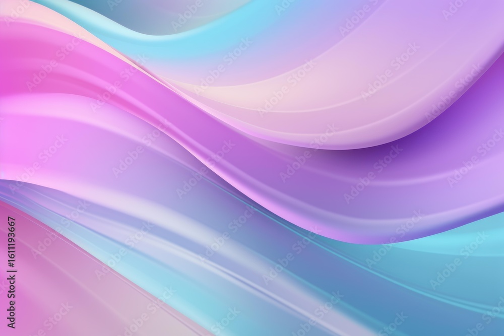 Poster abstract pastel colors creating a smooth wavy shapes background design