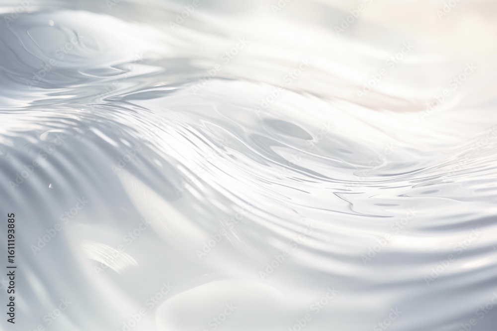 Poster smooth white surface forming gentle curves and reflecting light, creating an abstract and elegant ba