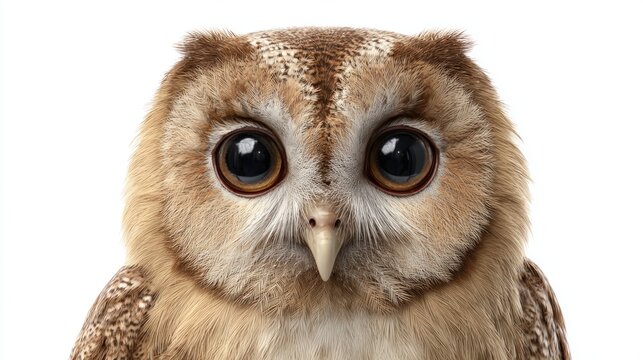 Close-up owl face