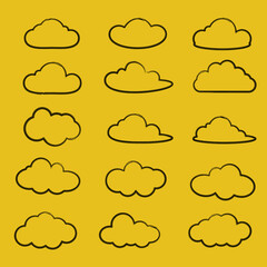 Cloud Shapes Line Collection