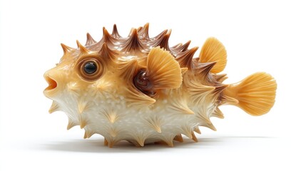 Obraz premium Small, spiky fish figurine