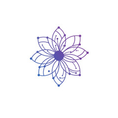 Minimalist icon of a sentient neural network