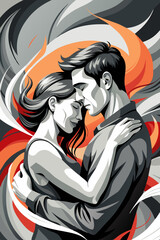 silhouette of a couple