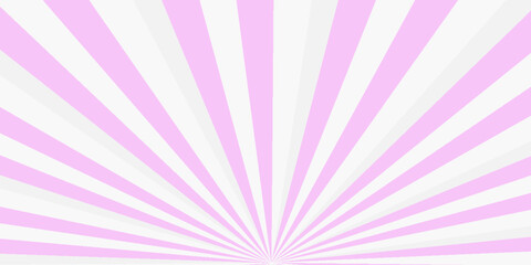 A bright pink and white radial burst background with soft pastel colors and symmetrical rays creates a cheerful design.