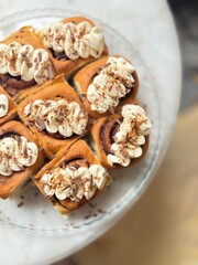 cinnamonrolls, buns with chocolate