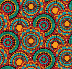 Seamless mandala pattern. Hand draw geometric pattern design