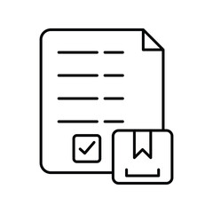 order lineal icon with white background vector stock illustration