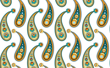Seamless motif pattern design. Hand draw ethnic pattern
