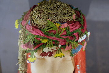 Handmade traditional lace women's headdress
