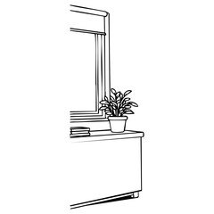 Illustration of a furniture cupboard