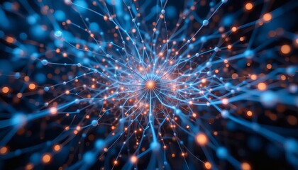 Glowing Synaptic Connections and a Central Neural Hub